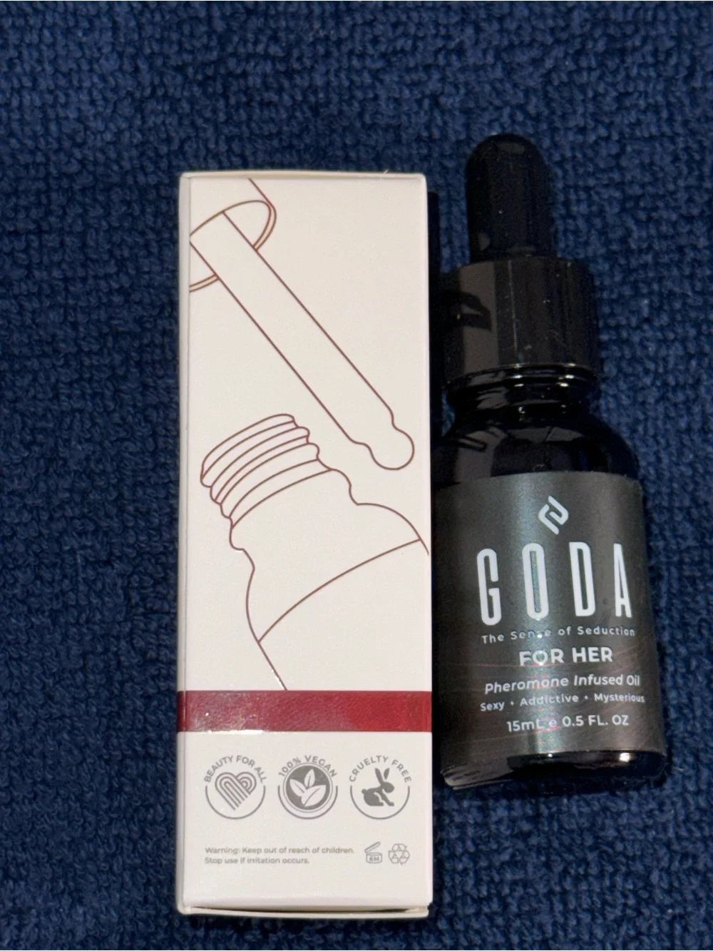 For Her Pheromone Infused Body Oil - Black Dropper Bottle